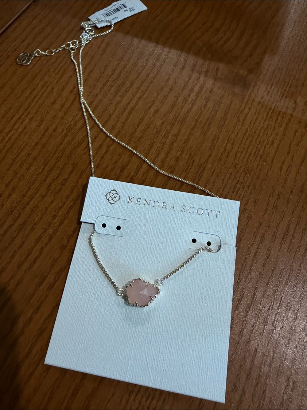 Kendra Scott Gold Chain Necklace with Pink Stone